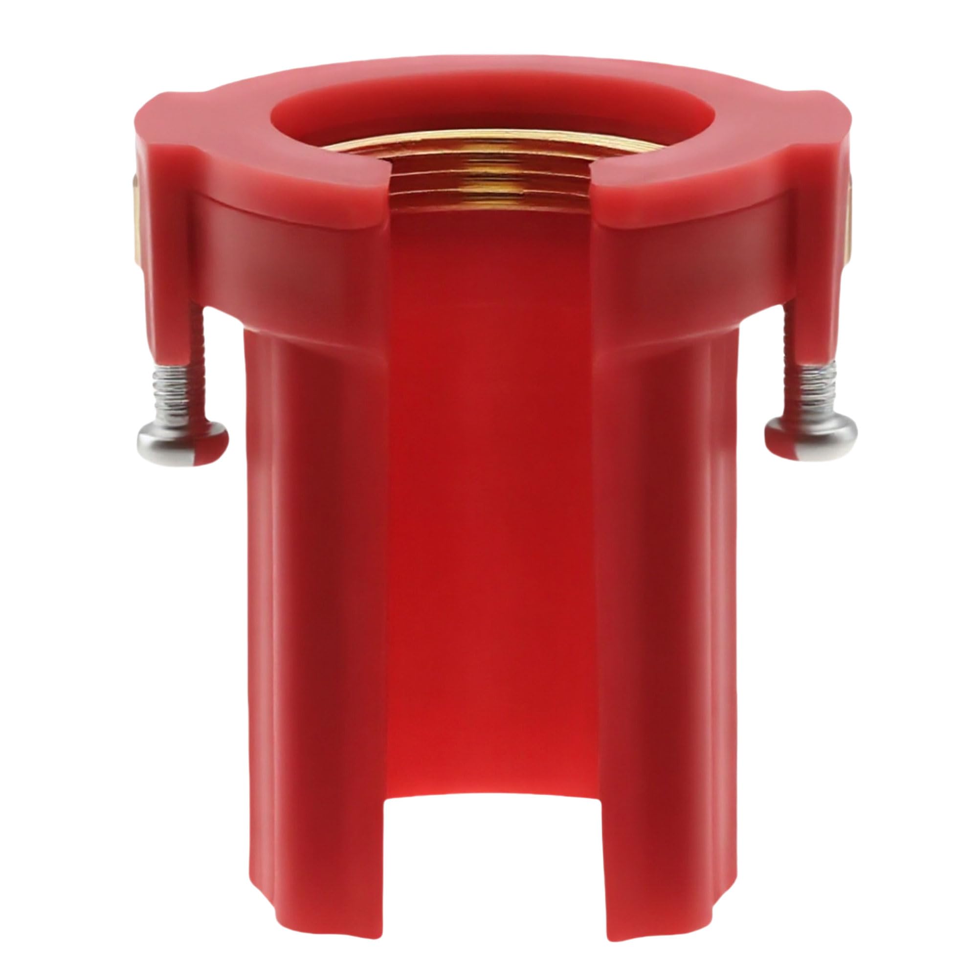 Photo 1 of Red ABS Plastic Metal Faucet Fixing Nut Anti-Loosening Faucets Lock Nuts Fastener Lock Nut Tool for Hot/Cold Water Faucet Shanks Suitable for Kitchen Bathroom Home Hardware Accessories