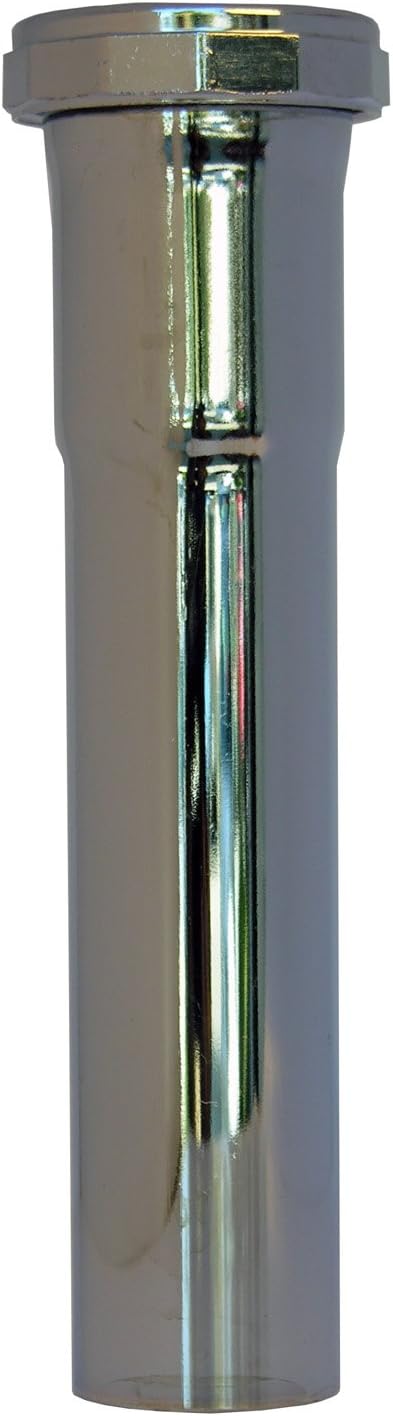 LASCO 271436 03-2643 17-Gauge Slip Joint Extension Tube with Nut and Washer, 1 1/2-Inch x 6-Inch, Chrome Plated Brass