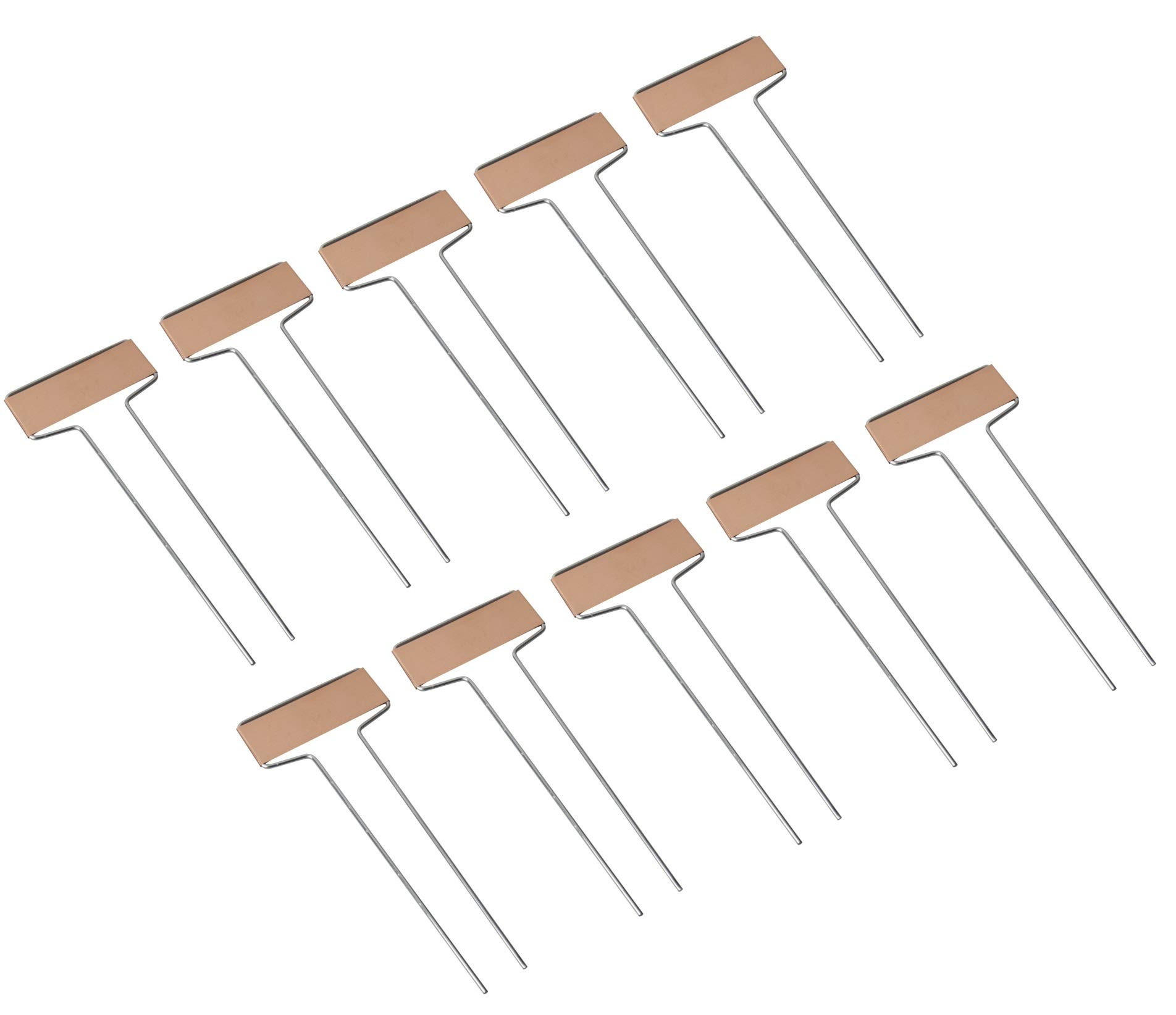 Windhager Copper Plant Signs, Plug-in Signs, Plant Stakes, Plug-in Labels, Labelling Signs for Flower Beds, Herb Signs, Pack of 10, 6.5 x 15.5 cm