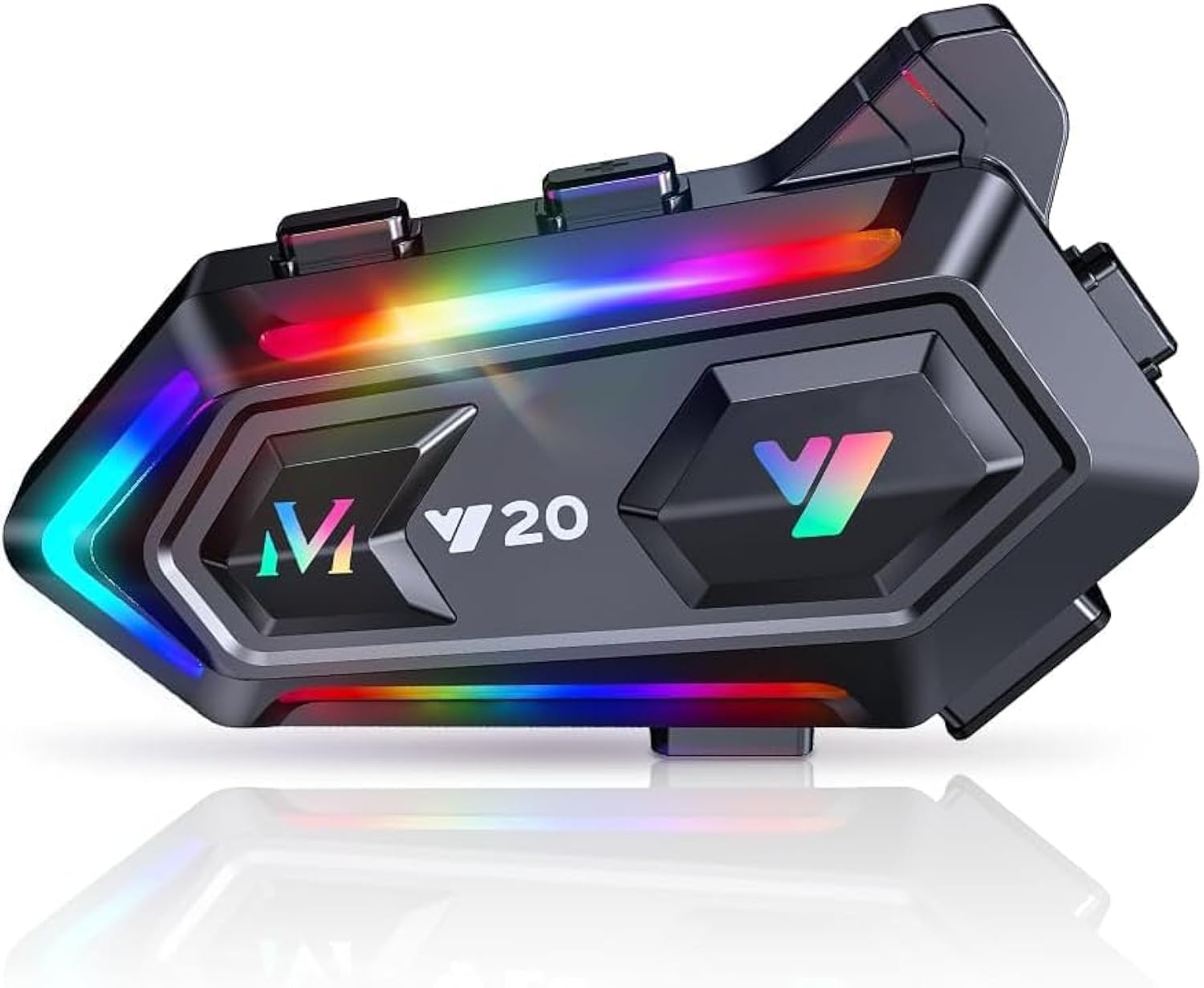 JJXCYH Helmet Bluetooth Intercom Headphones With Double Noise Cancellation, Strong Bass/IPX6 Waterproof Universal Communication System - 1000mAh — image 1