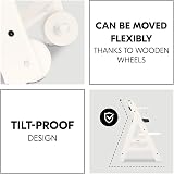 hauck Beta+ White Wooden High Chair Set 6 Months to 90 kg with Wheels view 7