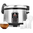 Oshenic Commercial Rice Cooker,15.85QT/84 Cups Cooked Rice,15L Liter Large Capacity Rice Cooker & Warmer,1350W Fast Rice Cooker With LED Display,Nonstick Inner Pot,Multi-Function Rice Cooker