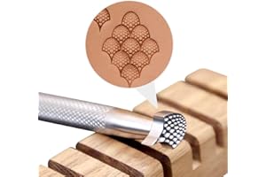 FELEOLIBE Leather Stamping Tools for Leather Crafts，Dragon Scale Pattern Leather Crafting Stamp Tool with 304 Stainless Steel