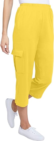 cotton womens cargo capris