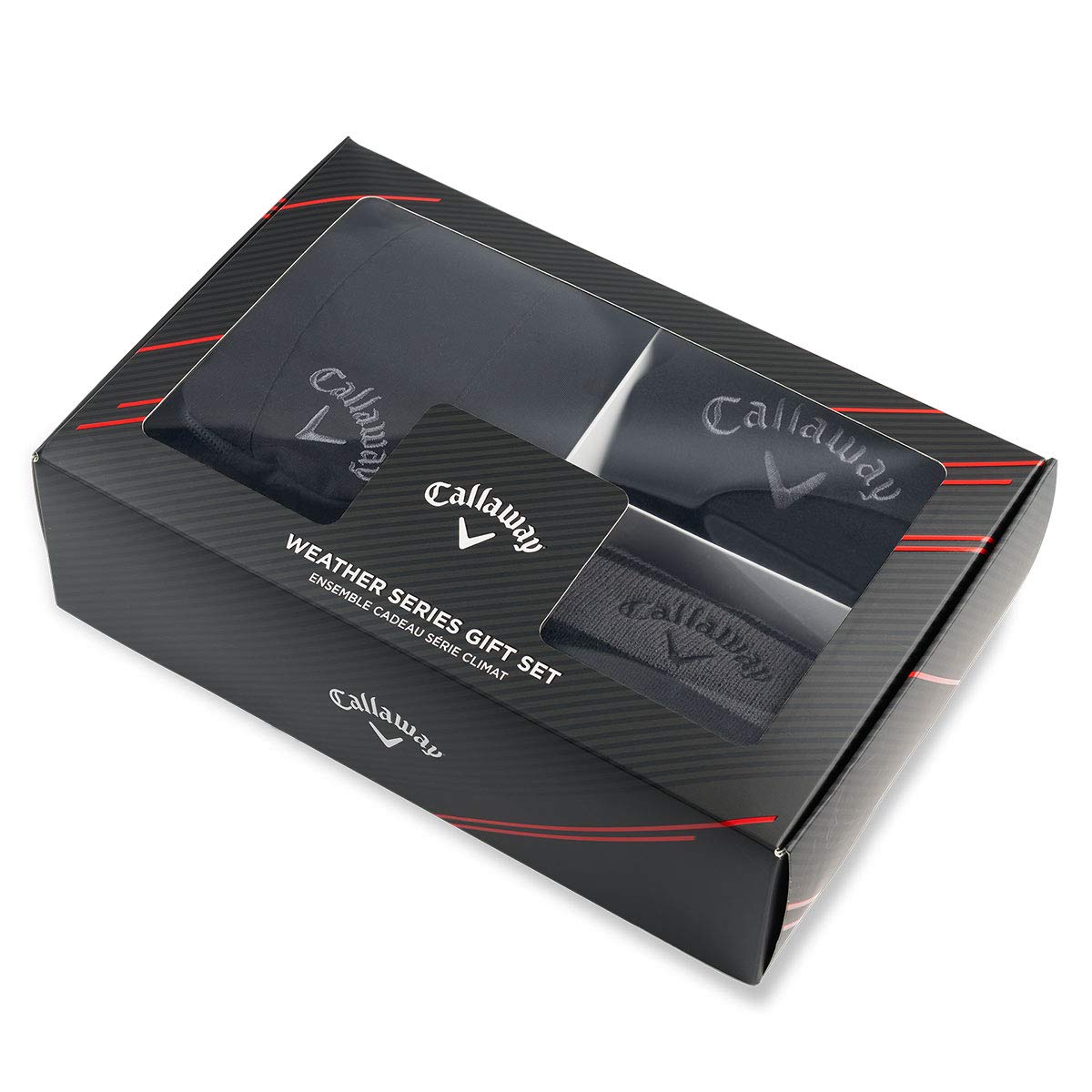 Callaway Golf Winter Beanie Hat, Socks & Mittens Golf Gift Pack, Black