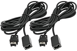 CSTESVN NES Classic Controller Extension Cable 5.9 FT 2-Pack, Replacement Controller Extension Cable for Super Nintendo SNES Classic Edition (2017), Mini NES Classic Edition (2016), Wii/Wii U Controller