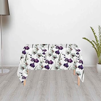 Amazon Com Watercolor Flower Stain Wrinkle Resistant Satin