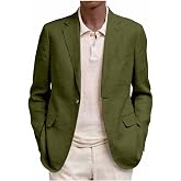 Mens Casual Blazer Lightweight Lapel Long Sleeve Suit Blazer One Button Blazer Jackets for Summer Beach Wedding Groom