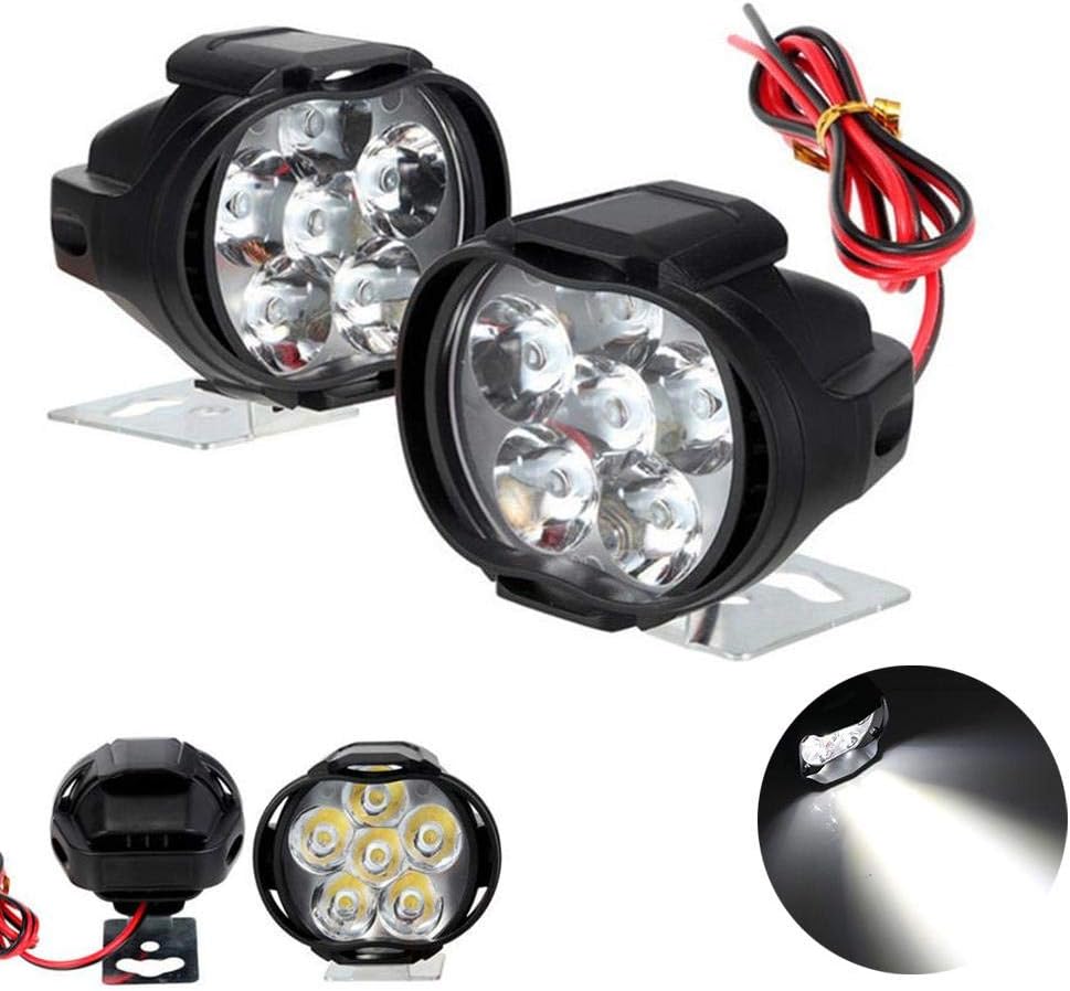 RUNGAO LED Moto Projecteur Lampe 6 LED 18w Lumière Feu Phare Antibrouillard pour Moto Universel