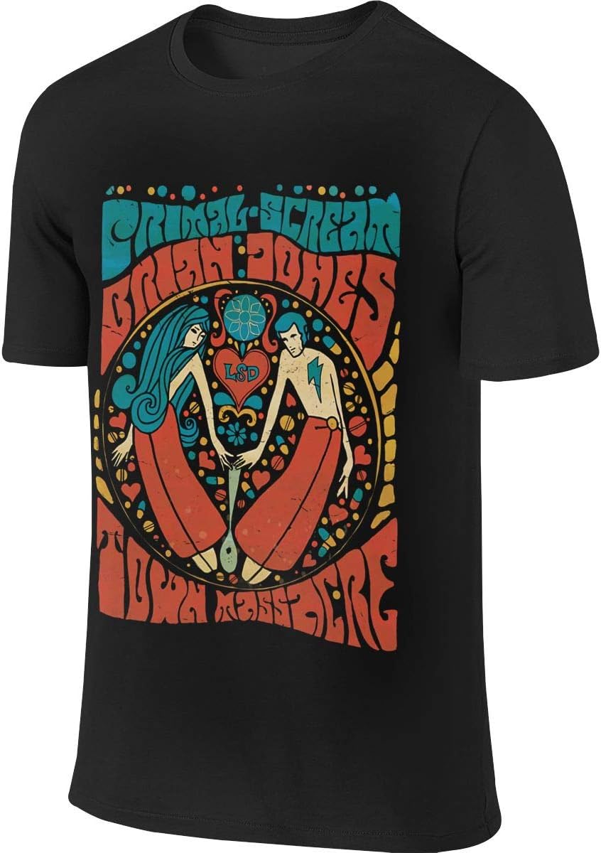 The Brian Jonestown Massacre Band Men Comfortable Cotton Round Neck Short Sleeve T-Shirt, Shirt