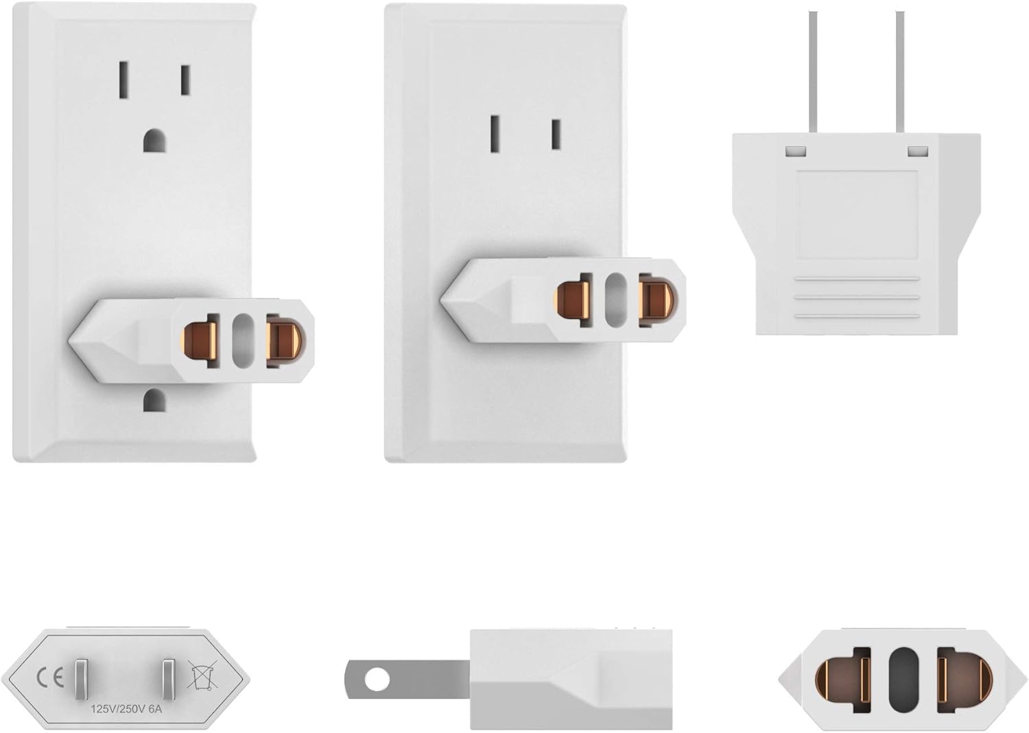 European to US Plug Adapter, Australia China Italy Switzerland Europe To US Plug Adapter, Best Simple Easy To Use Fireproof Safe US Travel Adapter, EU To US Plug Adapter, Outlet Adapter Europe To USA.: Home Audio & Theater