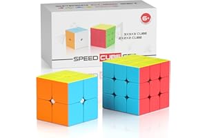 Vdealen Speed Cube Set, 2x2x2 3x3x3 Magic Cube Set, Puzzle Cube Toys Birthday Party Christmas Stocking Stuffers Gift for Kids Teens Adults(No Sticker)