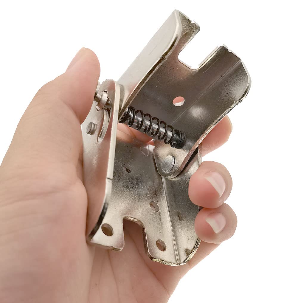Photo 1 of 2 Pack 90 Degree self-Locking Folding Hinge Lock Steel Foldable Bracket Hidden Hinge for Extension Brackets of Table Legs Bed Legs and workbenches