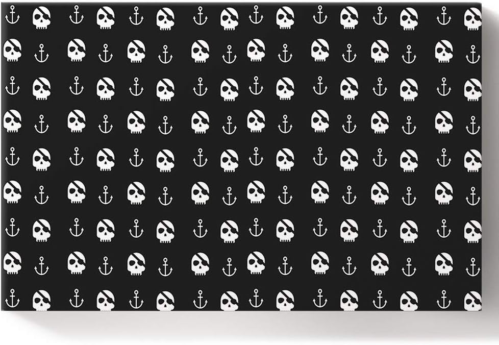 Roses Garden Paint by Numbers for Adults Kids Beginner Acrylic Paints DIY Oil Painting Paint by Numbers Kits Framed Canvas for Wall Decor 16 x 20 inch - Black and White Pirate Skull Anchor