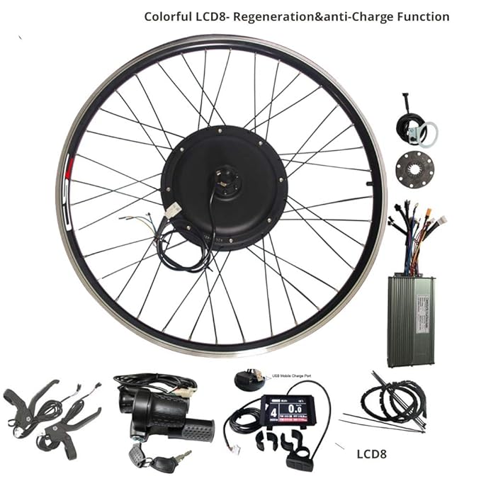 Ciclismo Kit de conversión de Bicicleta Eléctrica con Batería 36V 500W