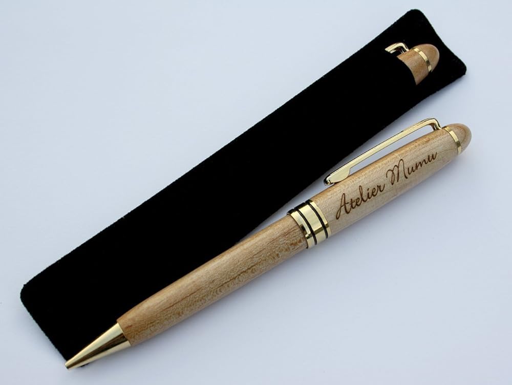 Penna Personalizzata In Legno Penna Inciso Con Vostro Testo Regalo Personalizzato Amazon It Handmade