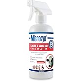 Microcyn Livestock Skin &amp; Wound Care Solution &ndash; 16 oz HOCl-Based Cleansing Spray for Cuts, Scrapes &amp; Irritated Skin &ndash; Professional Farm &amp; Ranch Support for Cattle, Horses, Goats &amp; Sheep