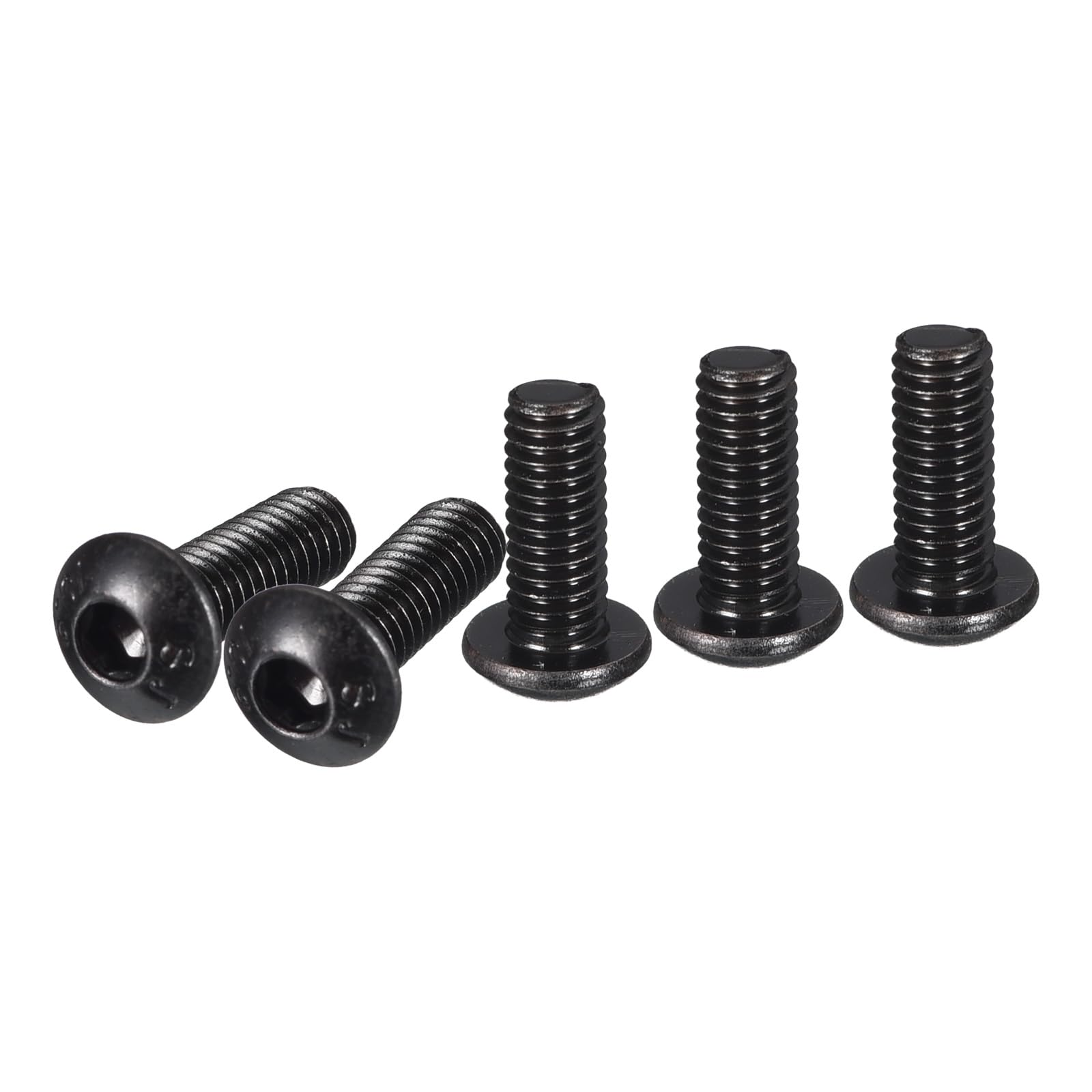 DTGN M4-0.7x12mm Button Head Socket Cap Screws - 50Pack - Good for Machine - Carbon Steel Black Oxide - Hex Drive Full Thread Fasteners