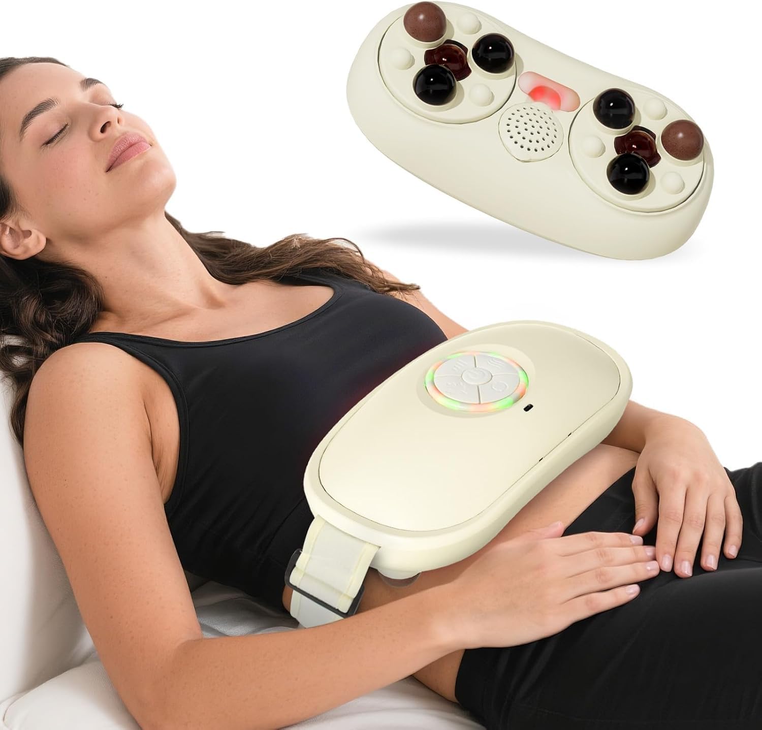 Photo 1 of Abdominal Massager, Heated Abdominal Massage Device for Constipation, Gas, Bloating & Reflux, Soothing Kneading Belly Massager for Digestive Comfort, Rechargeable and Portable