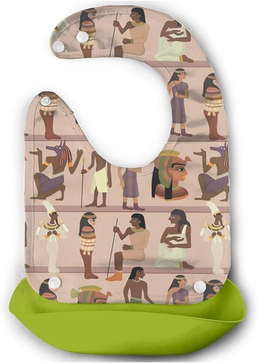 Amazon Co Jp ベビースタイ シリコンスタイ 古代エジプトの壁画 食事用 ソフトスタイ よだれかけ ソフトビブ ベビー 離乳食エプロン 赤ちゃん 1枚セット かわいい シリコン 立体ポケット付き 女の子 男の子 保育園 子供用 出産祝い 可愛い Home Kitchen