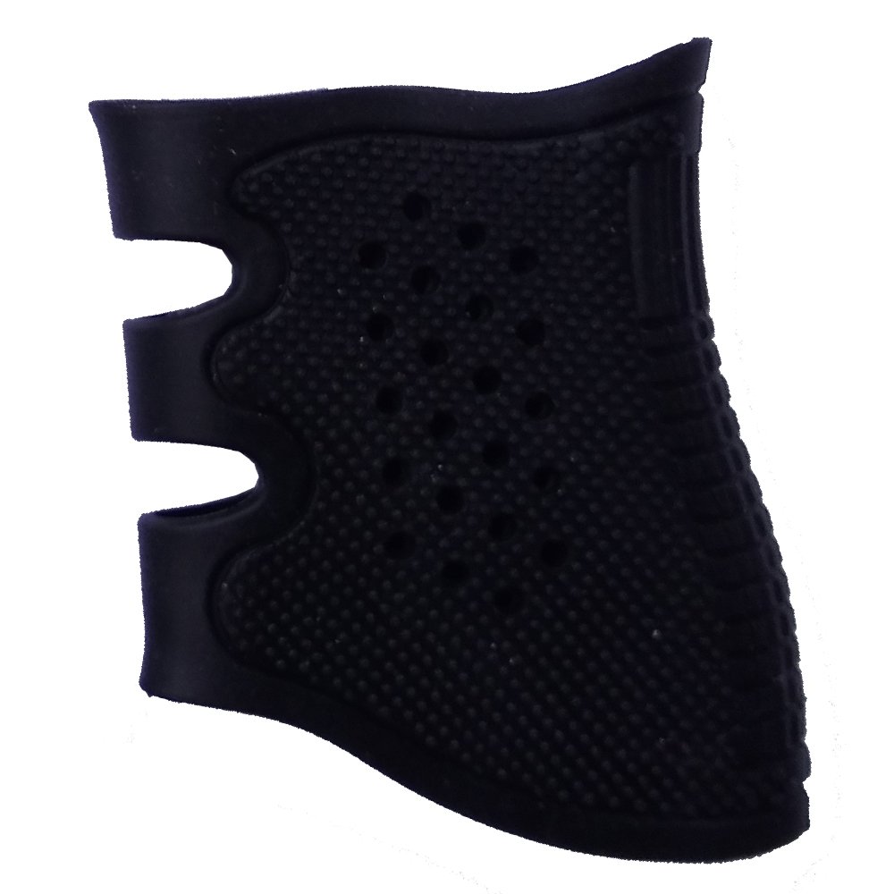 NOGA Tactical Camouflage Grip Gloves for Beretta, Glock, S&W, Springfield (Black, Rubber)