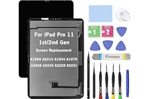 HOYRTDE 11" New Screen Replacement for iPad Pro 11 1st/2nd Gen 2018 2020 (A1980 A2013 A1934 A1979 A2068 A2230 A2228 A2231) Display LCD Assembly and Glass Touch Digitizer Premium Repair Kit with Tools