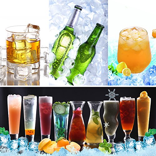 image for Thsinde Silicone Ice Cube Trays 5 Pack With Icing Clips, Flexible 14-I