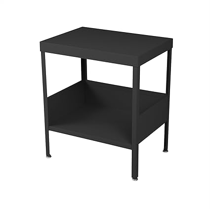 Amazon Com Rmp Mid Century Industrial Nightstand End Table Black
