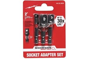 SYHOHCA Partyreal 1/4 X 1-7/8 Socket Adapter Set for Milwaukee Tool 48-32-5033 Impact Hex Shank Socket Adapter Set