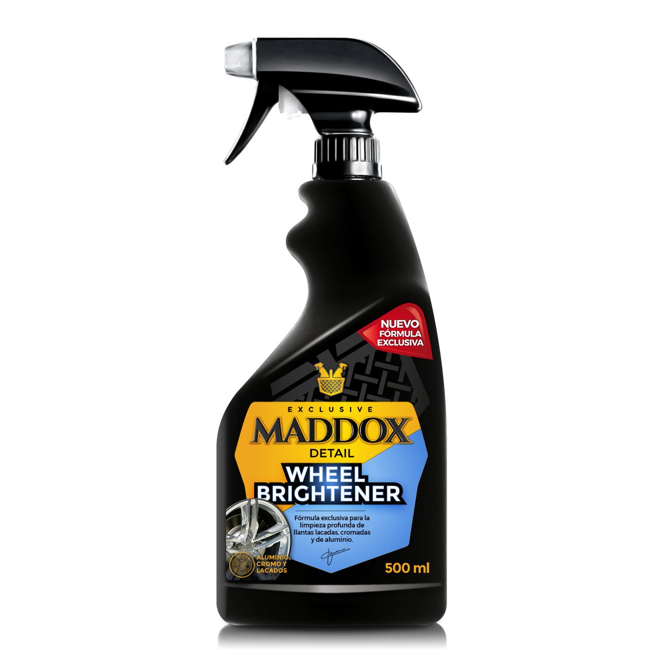 Maddox Detail - Wheel Brightener 500ml | Acid-Free Wheel Cleaner | Degreases, Cleans, and Brightens | Long-Lasting Protection Against Weather and Dirt | Car tire care | Tyre dressing wet look