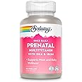 SOLARAY Once Daily Prenatal Multivitamin with DHA & Iron, Prenatal Vitamins and Minerals for Expectant Mothers, Easy Morning Herbal Blend & Whole Food Base, Lab Verified, 90 Servings, 90 VegCaps
