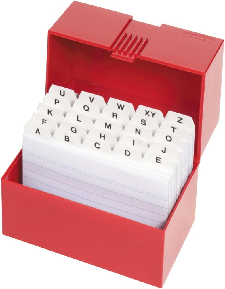 Karteikarten Box A7 Mit 6 Fächern - Organizer Für Lernkarten & Visitenkarten