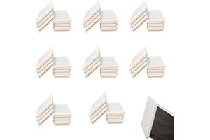 HJYZY Rectangle Tubing Plastic Plug 60mm x 40mm for Table Chair Shelf Insert Finishing Plug Post End Cap White Chair Glide 18 pcs
