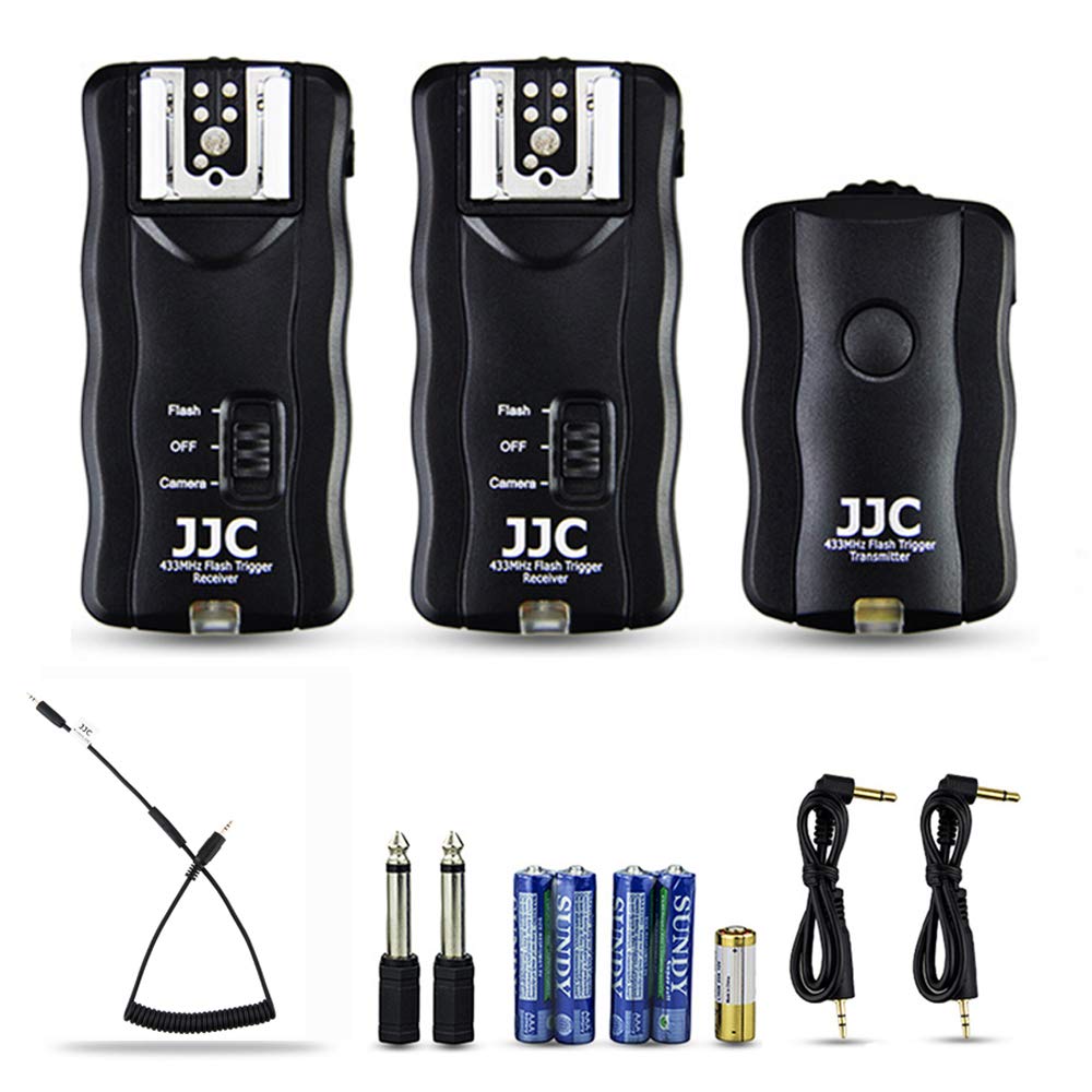 JJC Wireless Remote Flash Speedlight Trigger for Fuji Fujifilm X-T4 X-T3 X-T2 X-T30 X100V X100F X-T100 X-Pro2 GFX 100S GFX 100 GFX 50R GFX 50S Replace Fujifilm RR-100 (2 Receiver)