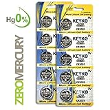 CR2025 Battery 3V Lithium Coin Cell Battery Type 2025 / DL2025 / ECR2025 Genuine KEYKO ® Supreme High Energy™ - 10 pcs Pack