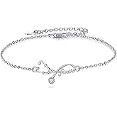 CUPENDA Faith Stethoscope Bracelet Sterling Silver Stethoscope Faith Adjustable Bracelet Nurse Jewelry for Women Doctor Medical