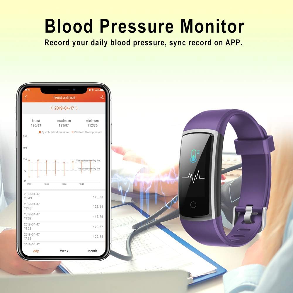 YONMIG Pulsera de Actividad, Pulsera Inteligente Impermeable IP68 ...