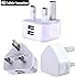 Cellular-Innovations 2.1-Amp Dual USB Port Wall Charger [UK HK 3 Prong Adapter] for Apple and Android Devices- For ALL iPads Tablets Samsung Galaxy S5 S4 Note 3 4 LG Sony Xperia White