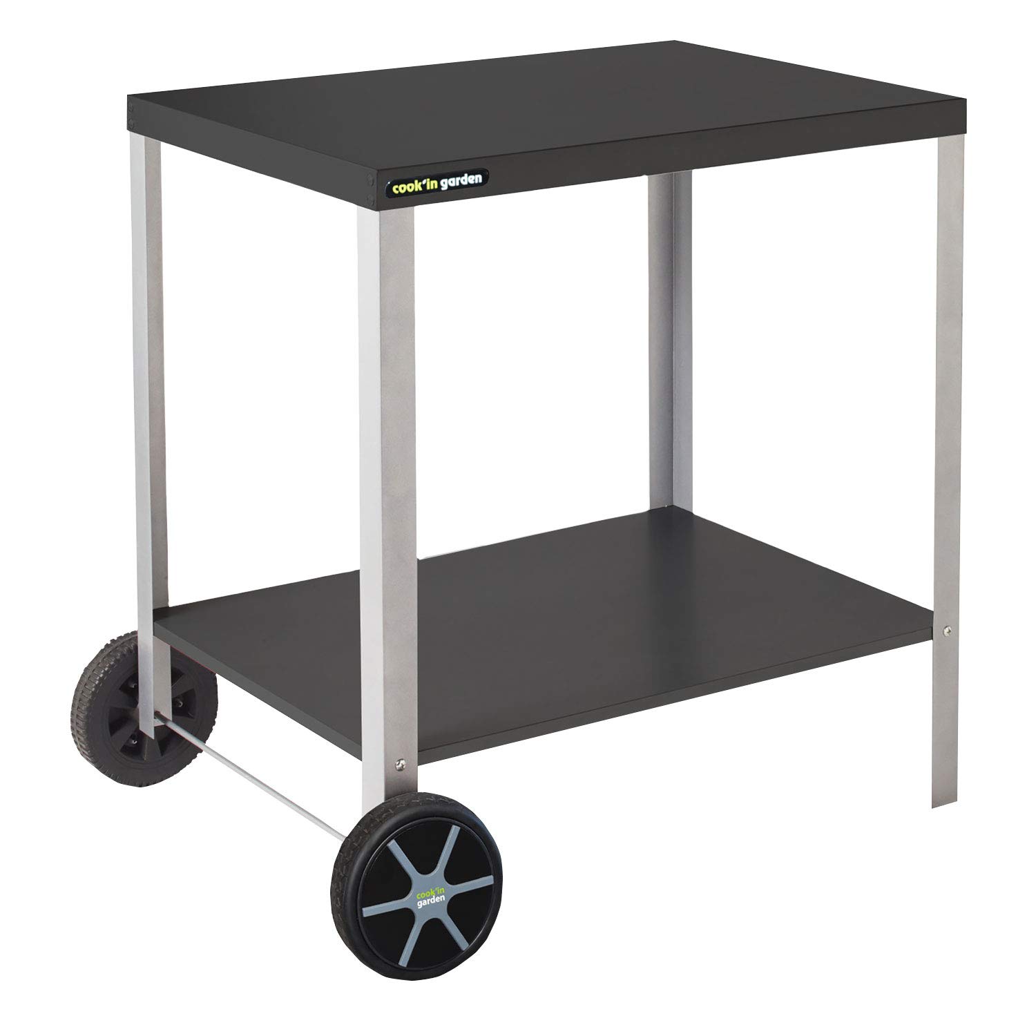 Cook'in garden - Media S Serving Trolley with Worktop - Rolling Furniture - Outdoor Kitchen - Ideal for Plancha or Grill - Easy to Move