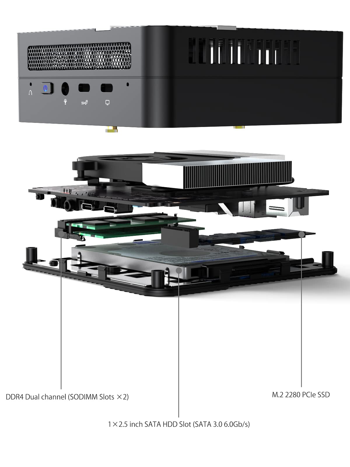 MINISFORUM UM580D Mini PC Windows 11 Pro AMD Ryzen 7 5800H up to 4.4GHz 32GB RAM 512 GB PCIe SSD Radeon Graphics Desktop Computer,4KUSB-C & Dual HDMI, 1X RJ45, 6X USB Port, WiFi 6 BT5.2 black (TH60)
