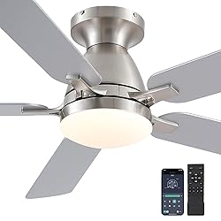 Ceiling Fans with Lights, 56" Flush Mount Ceiling