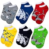 Boy's Disney 6 Pack Knit Ankle No Show Socks (Six Pairs)