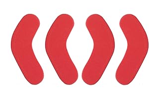 generic Ski & Snowboard Boots Fitting J Bars - 4 Pack, Self-Adhesive C/L Pads Foam for Boot Liners, Reduce Heel Lift (Red)