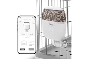 iPettie Smart WiFi Hanging Cage Feeder for Rabbits, Cats, Dogs & Hamsters - Perfect for Pet Stores, Remote & Portion Control, Timed Feeding, 62oz Capacity, Compatible with 5-30mm Dry Food