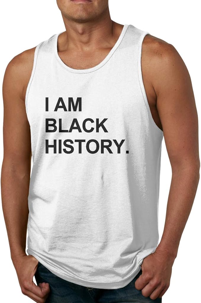 I Am Black History Funny Tank Tops for Men Graphic Workout