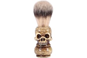 ZJchao Shaving Brush, Skull Head Shaped Handle Beard Shaving Brushes for Men Hair Salon Shave Brush for Wet Shave Men's Grooming Hair Shaving Brush Tool Gifts for Dad Boyfriend Bearded Man