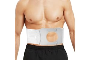 JDVBDNK Ostomy Support Belt, Adjustable Stoma Support Belt Medical Ostomy Hernia Belt, Universal Ostomy Belt, Abdominal Ostomy Hernia Binder Supplies, Ileostomy Belt Helps Protection Ostomy Bag(Gray,M)