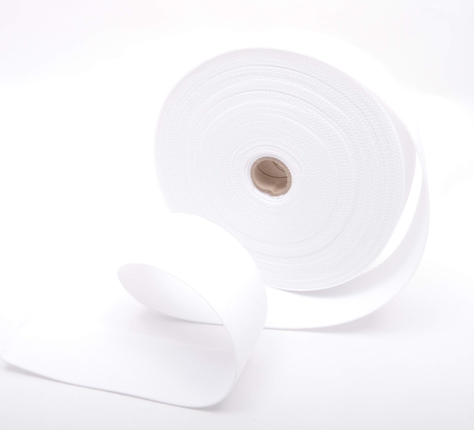 Trimz Polypropylene Webbing, White – 50mm Wide x 20Mtr Reel – Heavy Duty Strapping for Bags and Crafts