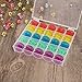 PIXNOR 25pcs Plastic Empty Sewing Machine Bobbins Spools with Storage Case for Brother Janome Singer Elna