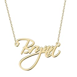 UMAGICBOX Personalized Name Necklace Brynn 18K Gold